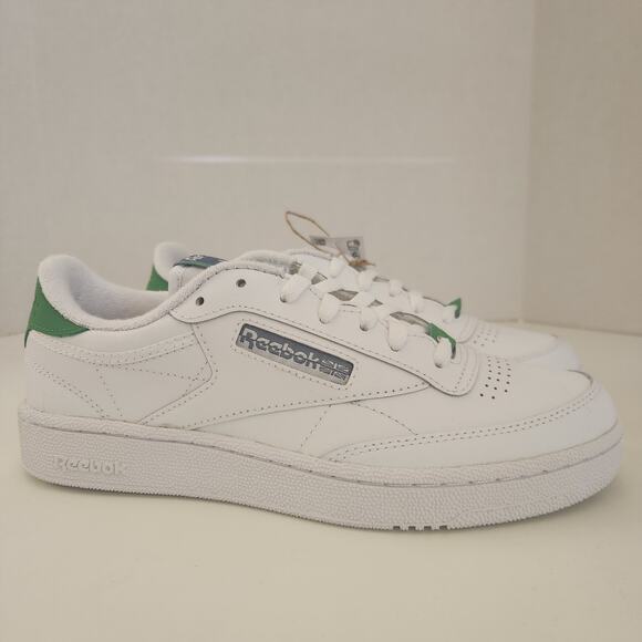 Reebok Men\'s club c 85  Sneaker, white / green , US 8